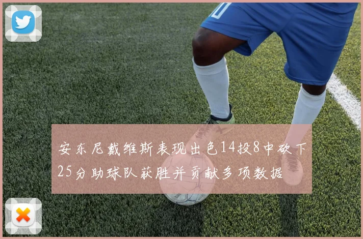 安东尼戴维斯表现出色14投8中砍下25分助球队获胜并贡献多项数据